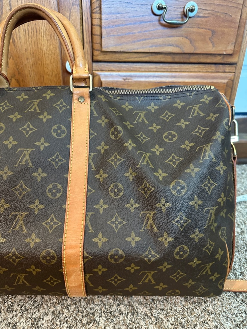 Louis Vuitton Monogram Canvas Keepall  Bandouliere 55 - Picture 10 of 15